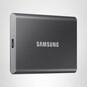 Samsung T7 Portable SSD, 1TB External Solid State Drive, Speeds Up to 1,050MB/s, USB 3.2 Gen 2, Reliable Storage for Gaming, Students, Professionals, MU-PC1T0T/AM, Gray