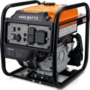 Oxseryn Power Equipment 4400 Watts Inverter Generator Gas Powered, Portable Open Frame Generator, Low Noise with ECO Mode, RV Ready, Emergency Home Backup